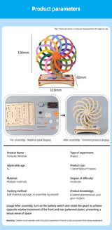 Magic Colour Wheel DIY Science Experiment Kit & Education Model Toy Physics Science Toys For Children