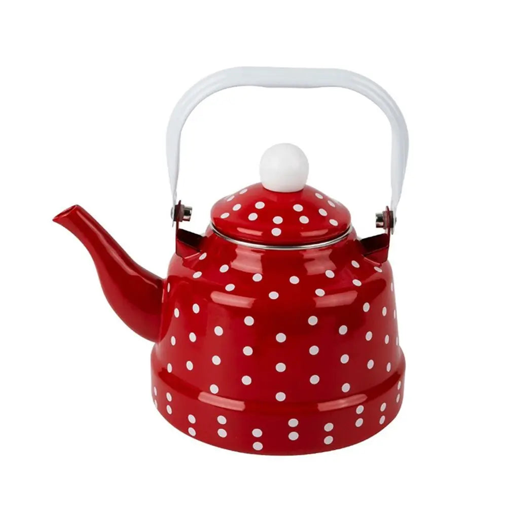 Enamel Tea Kettle 1.1L, 17L or 2.5L Stove Top Tea Pot No Whistling