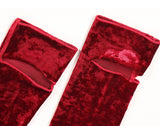 Long Red Velvet Warm Leggings Dance Leg Warmers Ballet Warm Up Socks