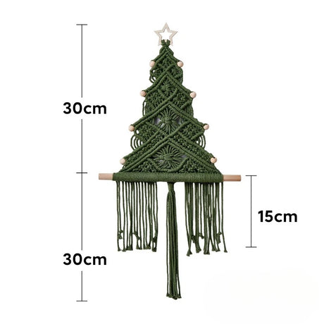 Christmas Tree Handmade Macrame Tapestry Wall Decoration
