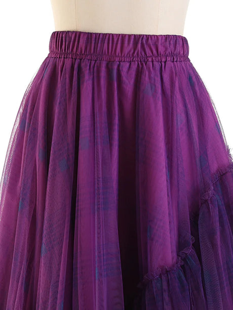 Curious Plaid Ruffle Skirt