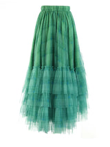 Curious Plaid Ruffle Skirt