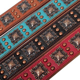 Genuine Leather Dog Collar 2inch Wide Rivet Spikes Collars for Medium Large Dogs Medieval Cosplay