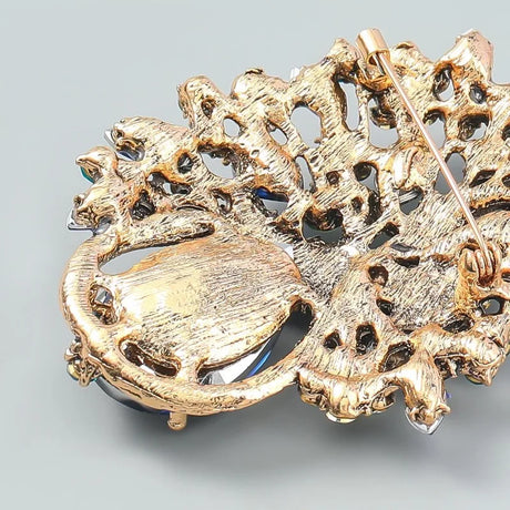 Blue Posey Brooch