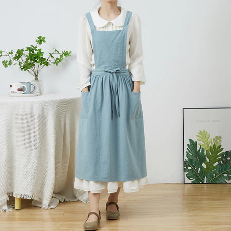 Maker's Apron Cotton Linen Gardening Kitchen Pinafore Aprons