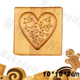 Wooden Cookie Mould Press Baking and Crafts