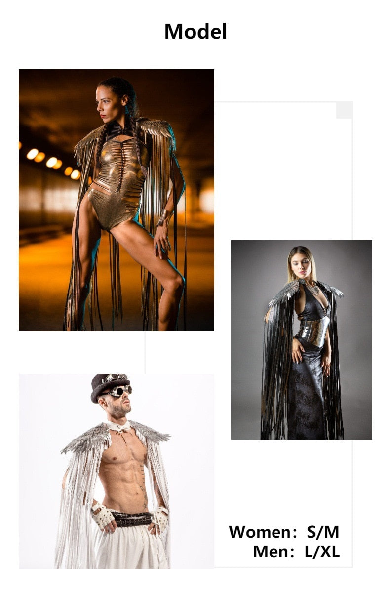 Lassiter's Sequins Long Tassel Wings Unisex Party Cape