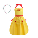 Mother Daughter Matching Clothing Apron Dresses Women Girls Halloween Cosplay Children Princess Coveralls