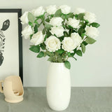 50 Pcs Velvet Roses Artificial Flowers Real Touch Fake Roses Valentine's DIY Wedding Bouquet Home Decor
