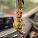 Christmas Plush Bear Toy Keychain