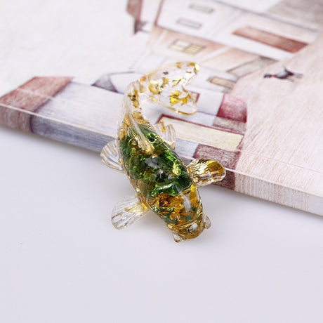 Pretty Koi Fish Ornaments Natural Crystal Decor