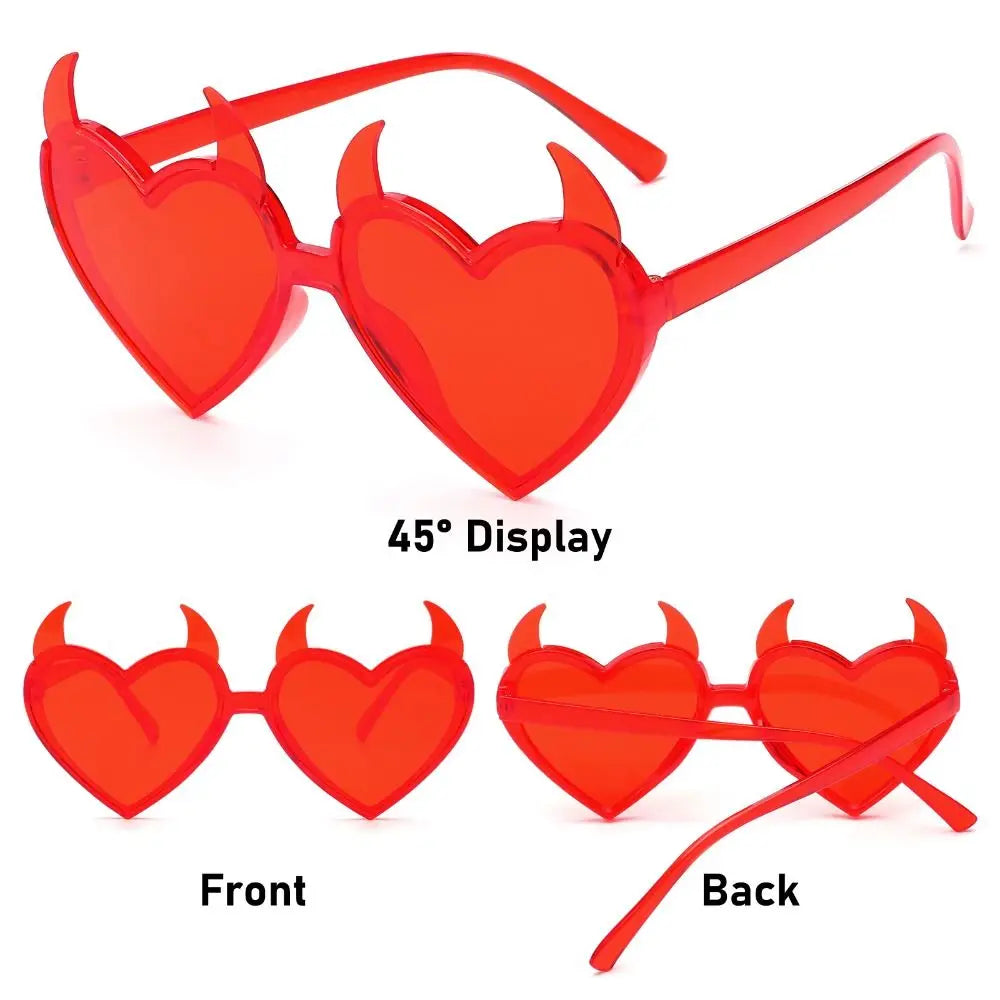 Red Devil Heart Shape Sunglasses