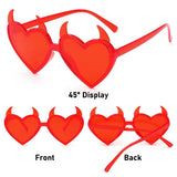 Red Devil Heart Shape Sunglasses