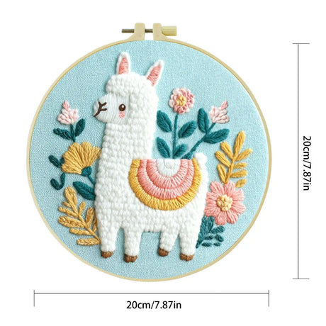Llama Alpaca 20X20CM/15X15CM DIY Embroidery Kit for Beginners