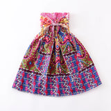 Summer Boho Girls Beach Dress 2 - 12 Years With Necklace Gift
