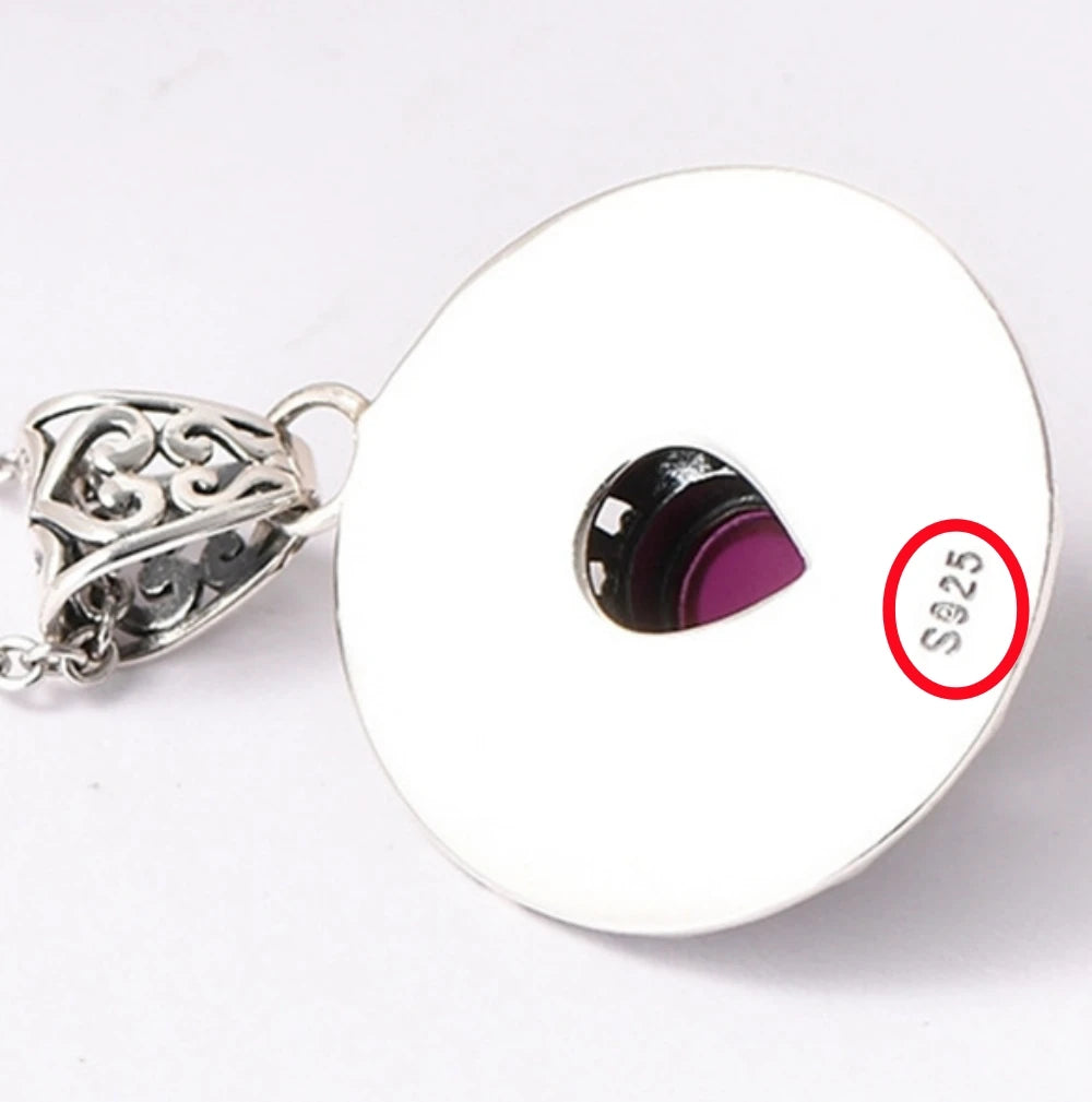 The Eye of the Wise S925 Sterling Silver Pendants Ancient Pattern Red Corundum