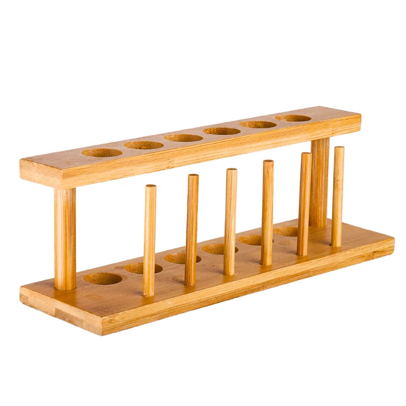 The Mad Scientist's Alchemy Bamboo Test Tube Holder Rack