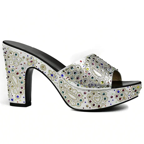Paisley Summer Open Toe Platform High Heel Slides Shoes Comfortable Wedge Sandals