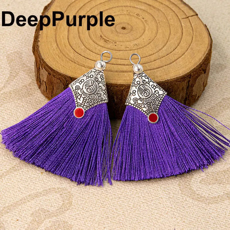 2/4/6Pcs Mini Craft Tassel Handmade Soft Silk Tassel for Earring Jewelry Making DIY Projects Keychain Bookmarks