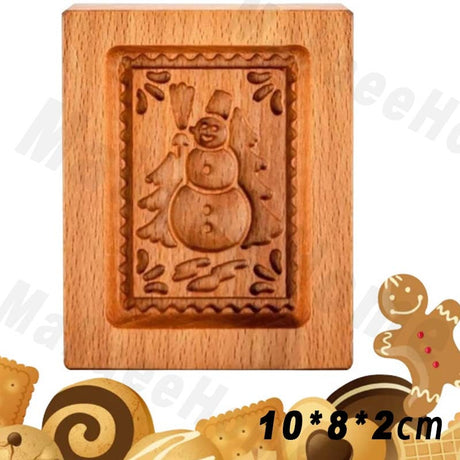 Wooden Cookie Mould Press Baking and Crafts