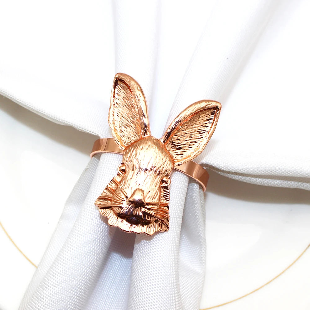 6Pcs Woodland Bunny Napkin Rings