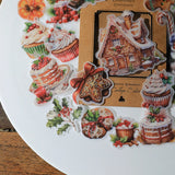 Vintage Christmas RUB ON Transfer Sticker Pack Junk Journal DIY Scrapbooking