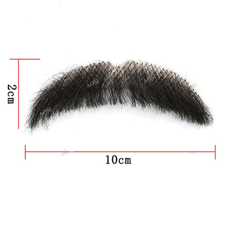 Invisible Fake Mustache Beard Trimmable Theatrical Facial Hair for Men