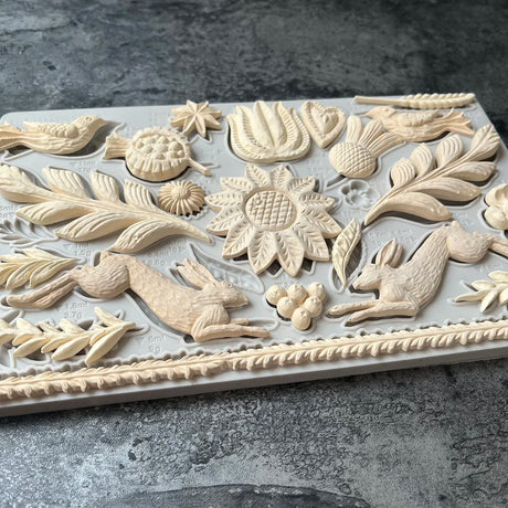 Woodland Flowers and Friends Silicone Mould