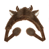 Plush Elk Winter Bomber Hat Ear Warmers