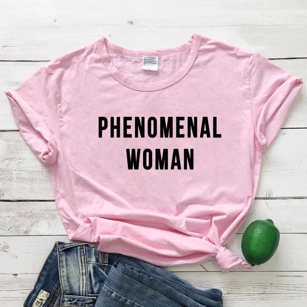 PHENOMENAL WOMAN Cotton T-Shirt