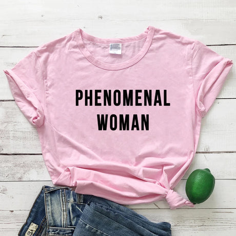 PHENOMENAL WOMAN Cotton T-Shirt