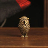 See No Evil, Hear No Evil, Speak No Evil Brass Owl Statues Tea Pets