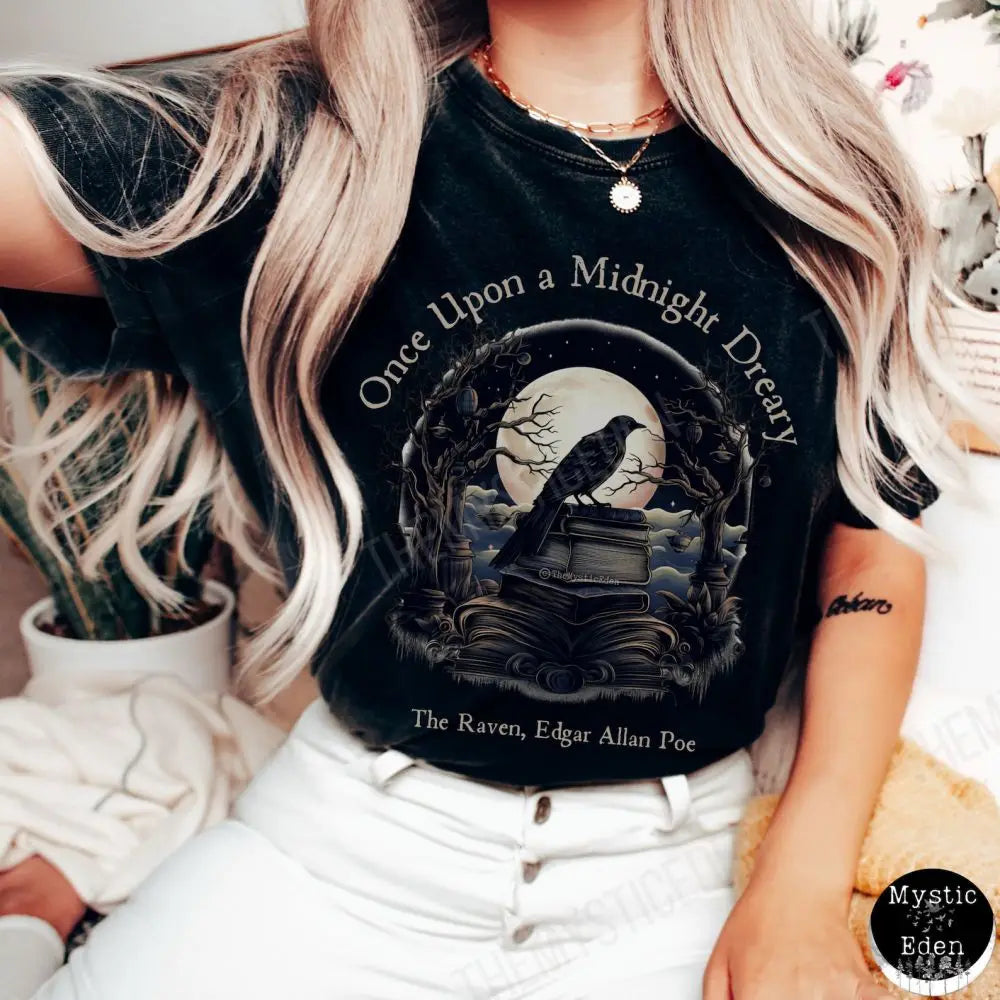 Edgar Allan Poe T-shirt Dark Academia Literature Book Lovers Tee