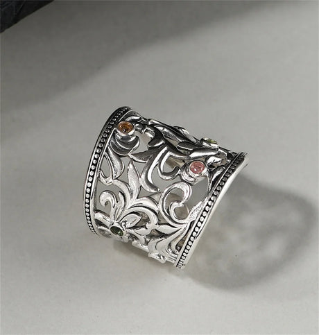Eternal Garden S925 Sterling Silver Ring Tourmaline