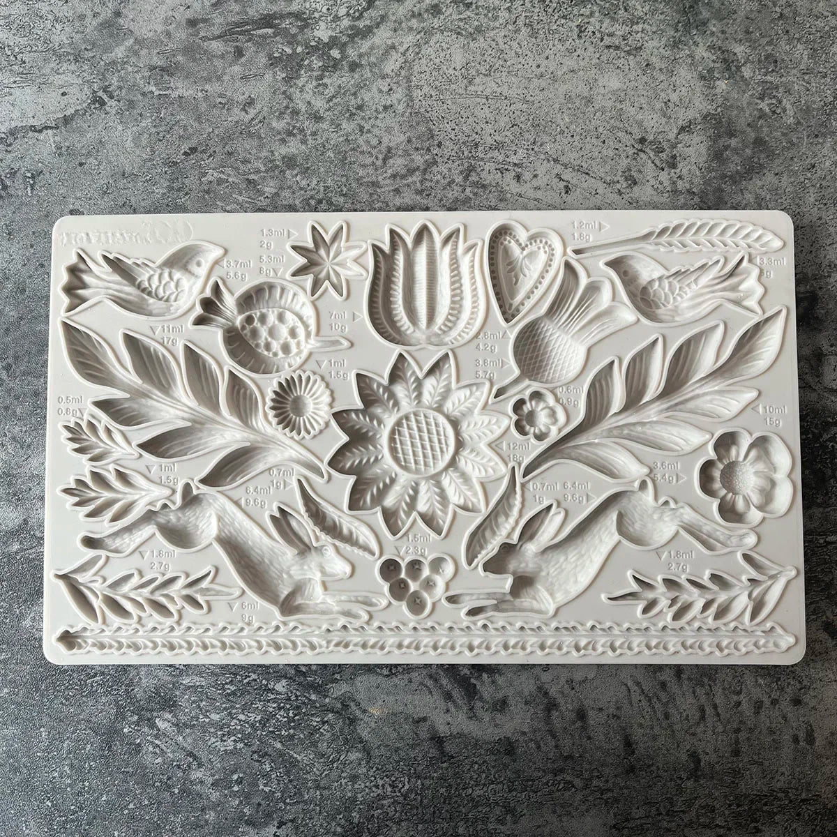 Woodland Flowers and Friends Silicone Mould