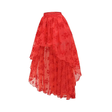Gothic Tulle Skirt Steampunk Floral Lace