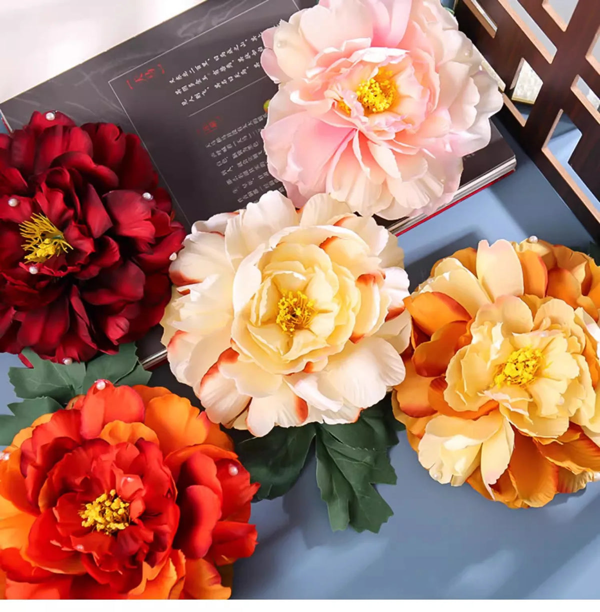15cm Large Blooming Rose Flower Hair Clip & Brooch
