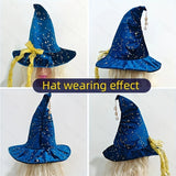 Yellow Bow Star Witch Hat Halloween Costume
