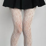 Floral Lace Silk Stockings Fish Net Harajuku Pantyhose