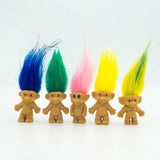 Set of Ten Mini Trolls Dolls Retro Toy Collection Gifts for Kids