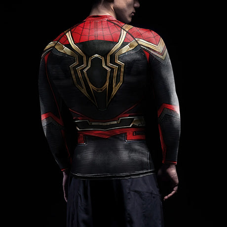 Spiderman Rash Guards Compression Shirts Men Workout Long Sleeve Tops Fitness Sportswear