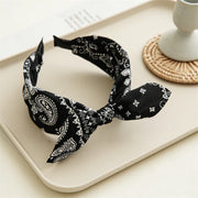 Paisley Bandana Top Knot Bow Headbands