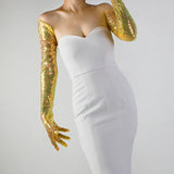 Glitter Gloves 70cm Long Gloves 26 Colours