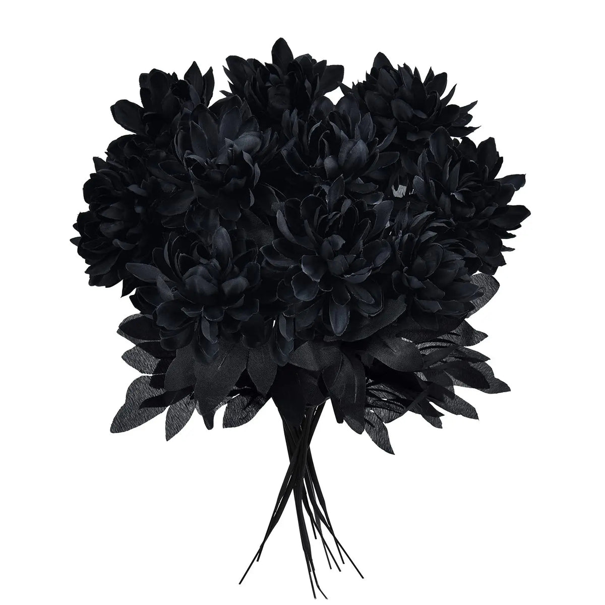 Black Dahlia Halloween Decoration Burgundy Artificial Flower Branch Arrangement Table Home Party Decor
