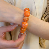 Acrylic Irregular Square Round Beaded Bracelet Vintage Reproduction