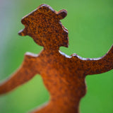 Rusty Metal Mary Poppins Garden Decor