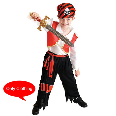 Boys Halloween Cosplay Arabian Indian Prince of Rome Egypt Kids Primitive Pirate Costumes