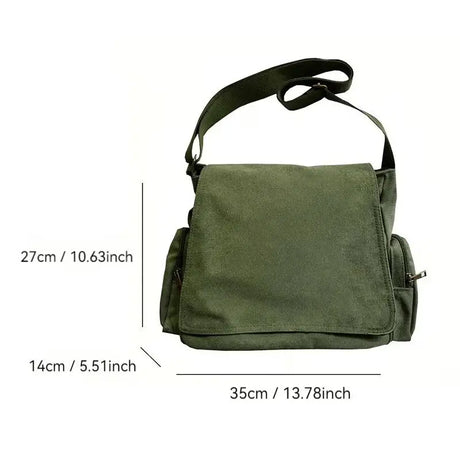 Dragonfly Print Canvas Shoulder Bag Crossbody Messenger Bag
