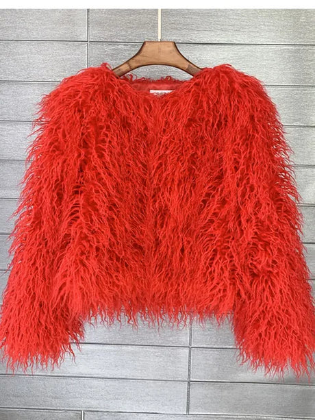 Faux Fur Coats Y2k Punk Rave Winter Jackets