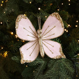 Sparkling Christmas Butterfly Pendant Glitter with Clip Xmas Tree Decoration